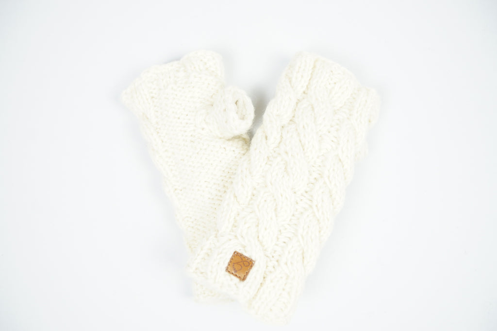 Wool Khemi Cable Knit Handwarmers