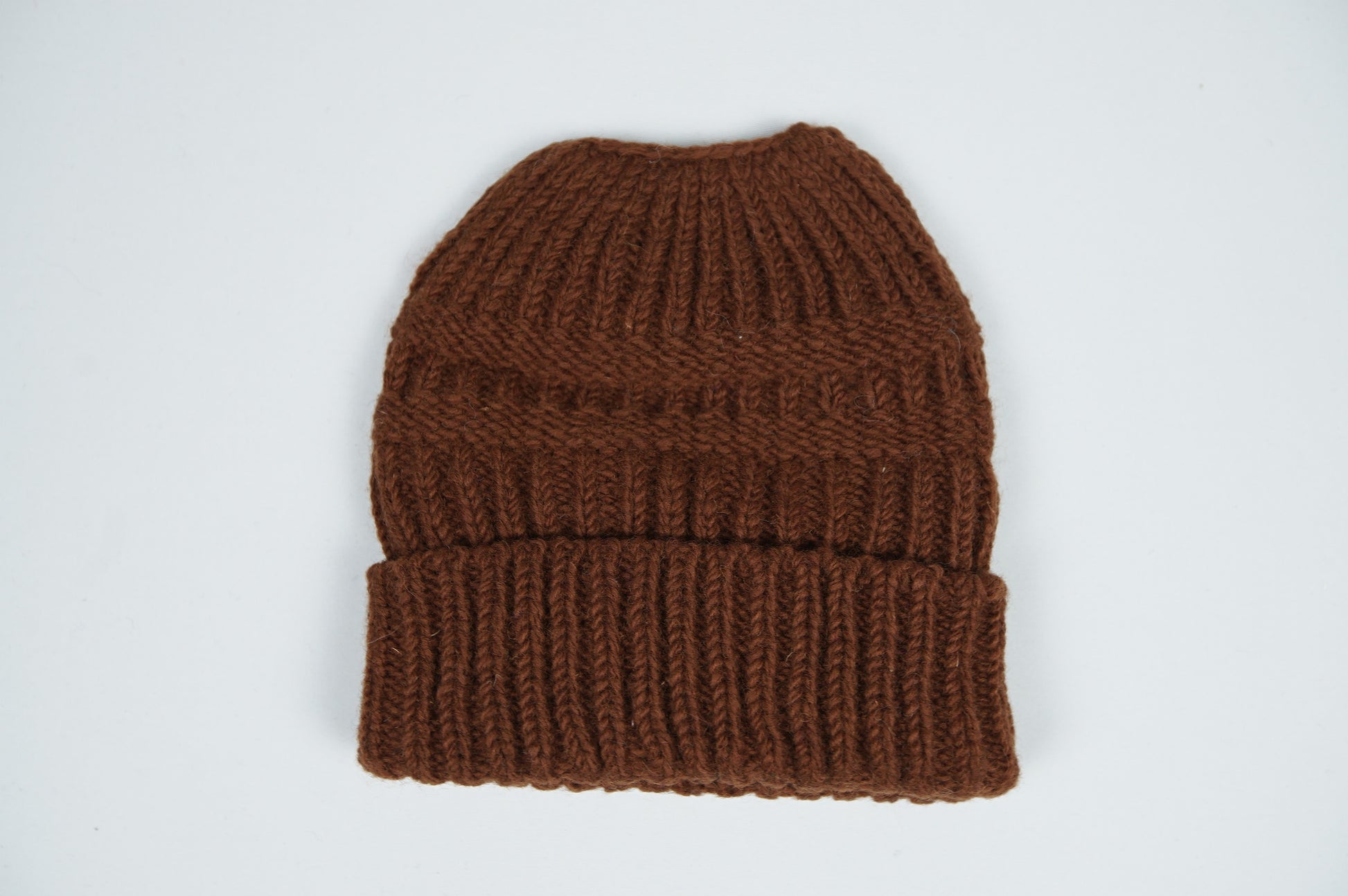 Wool Ponytail Beanie