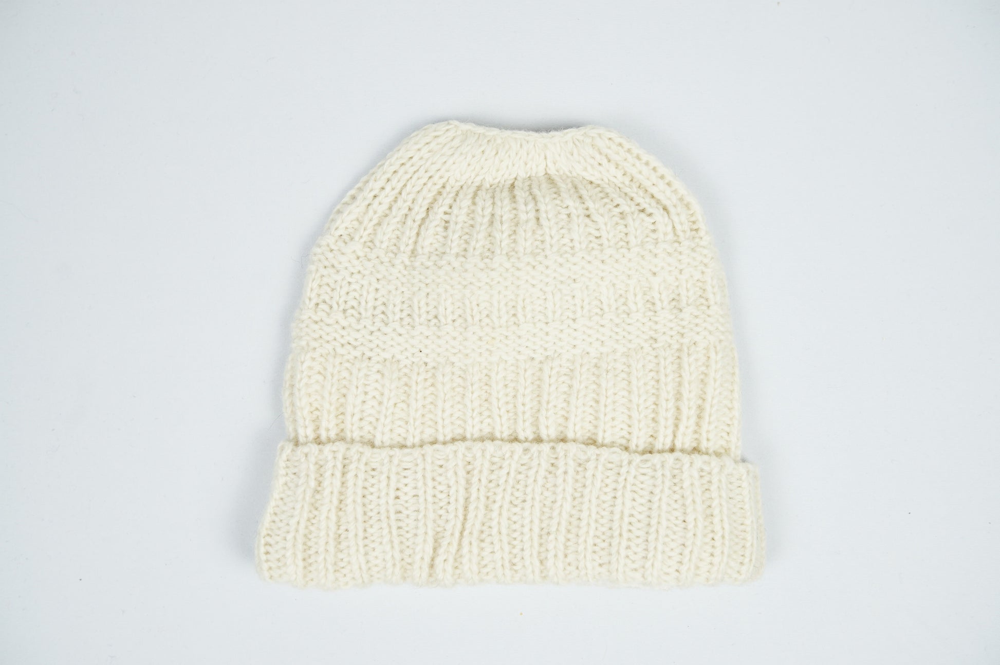 Wool Ponytail Beanie