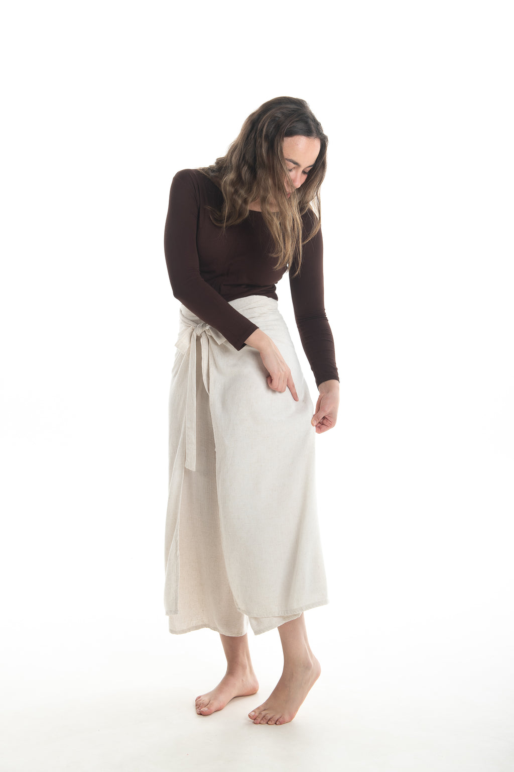 Linen Wrap Pants