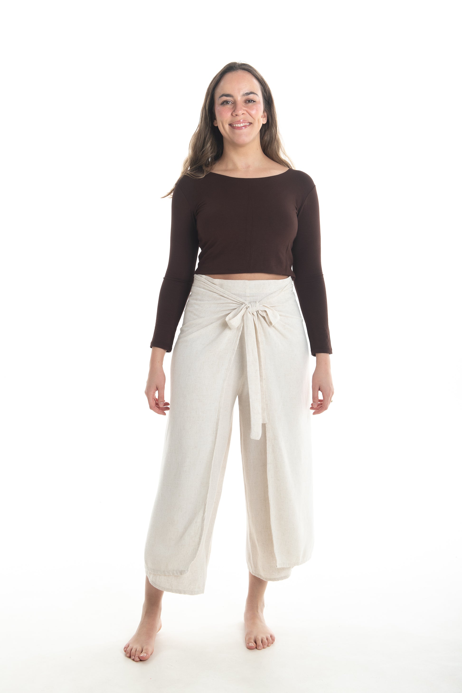 Linen Wrap Pants