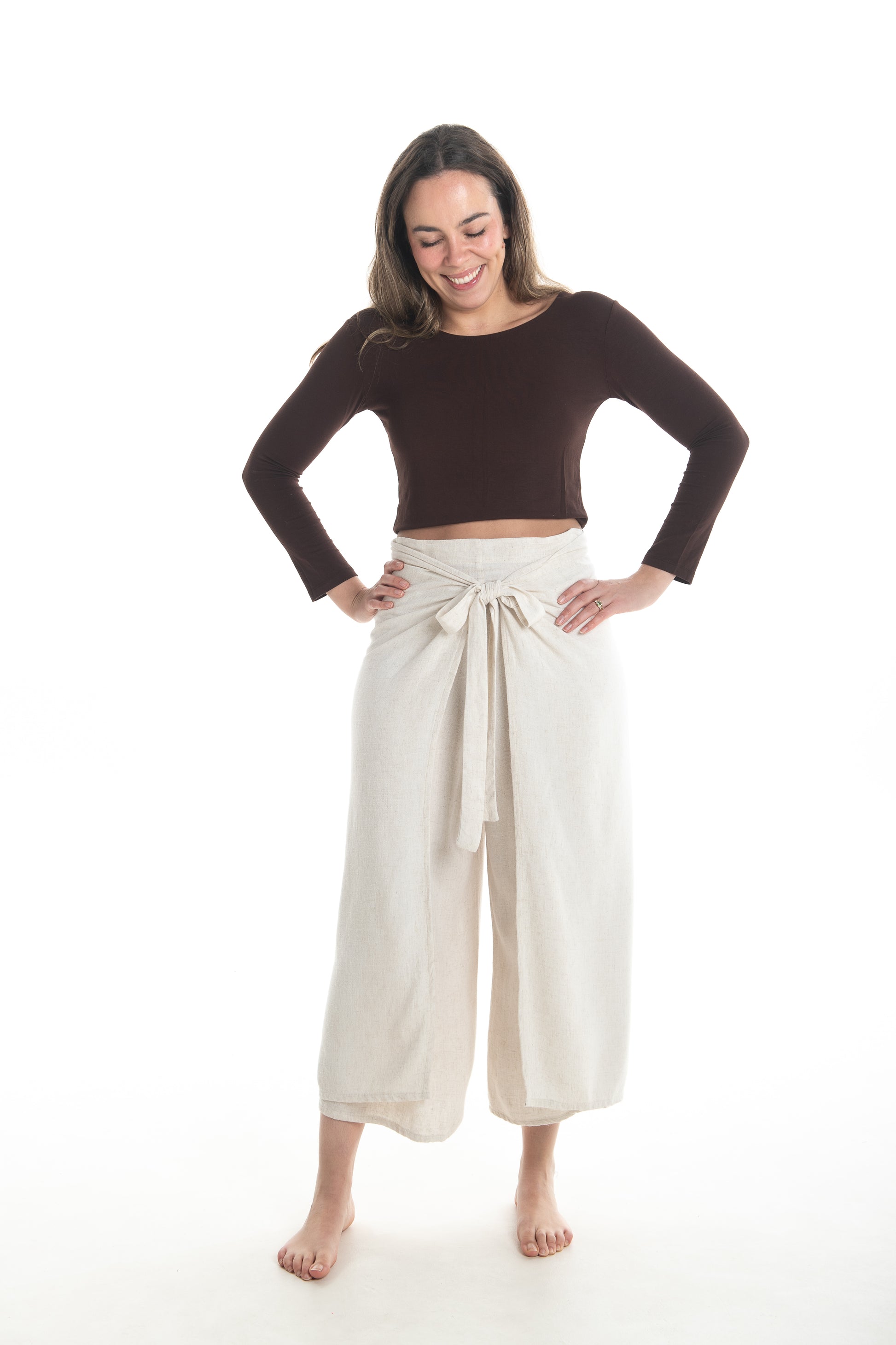 Linen Wrap Pants