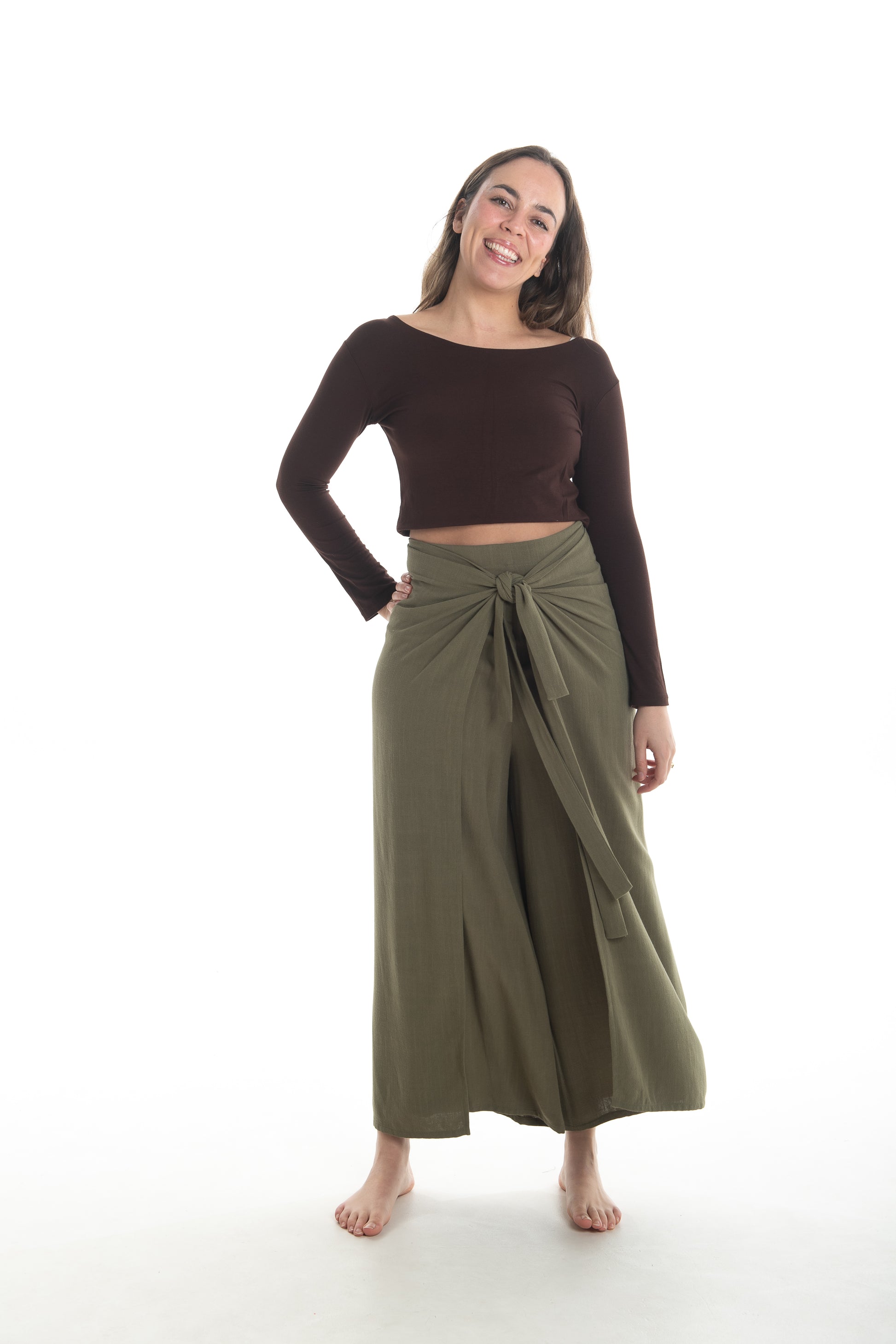 Linen Wrap Pants