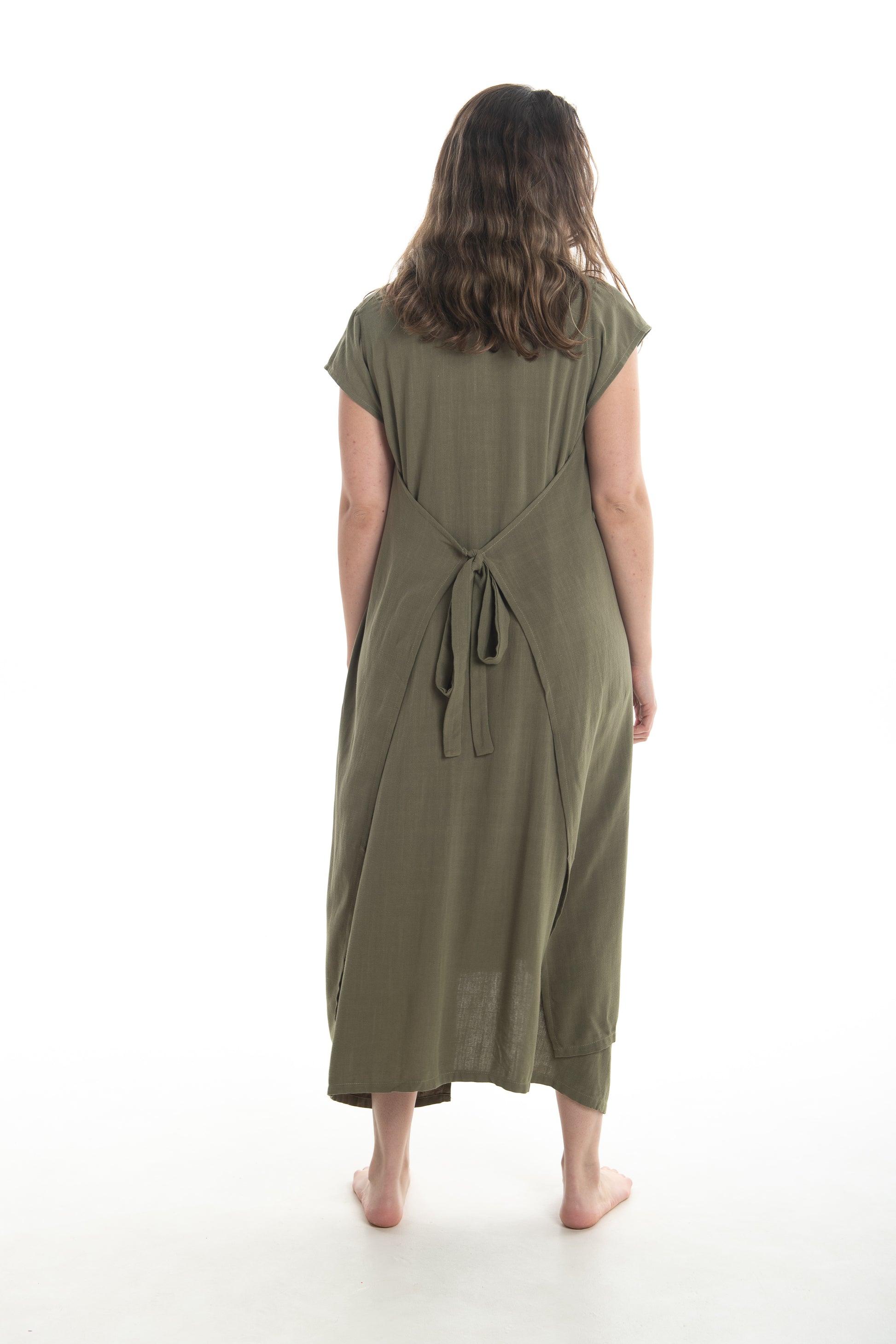 Linen Fisher Dress w/ Sleeves