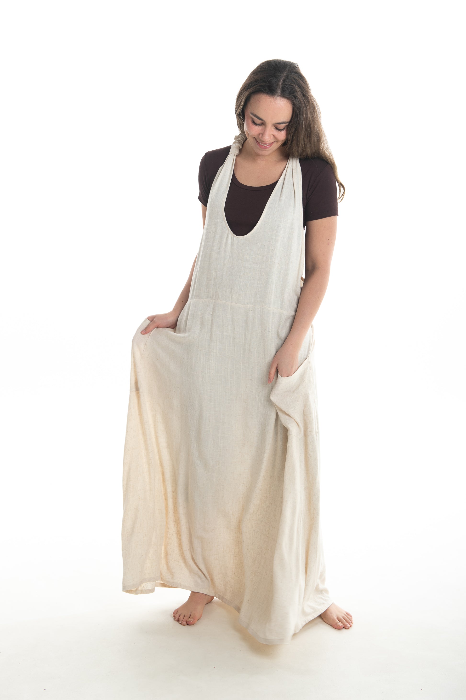Linen Moggie Dress Overalls