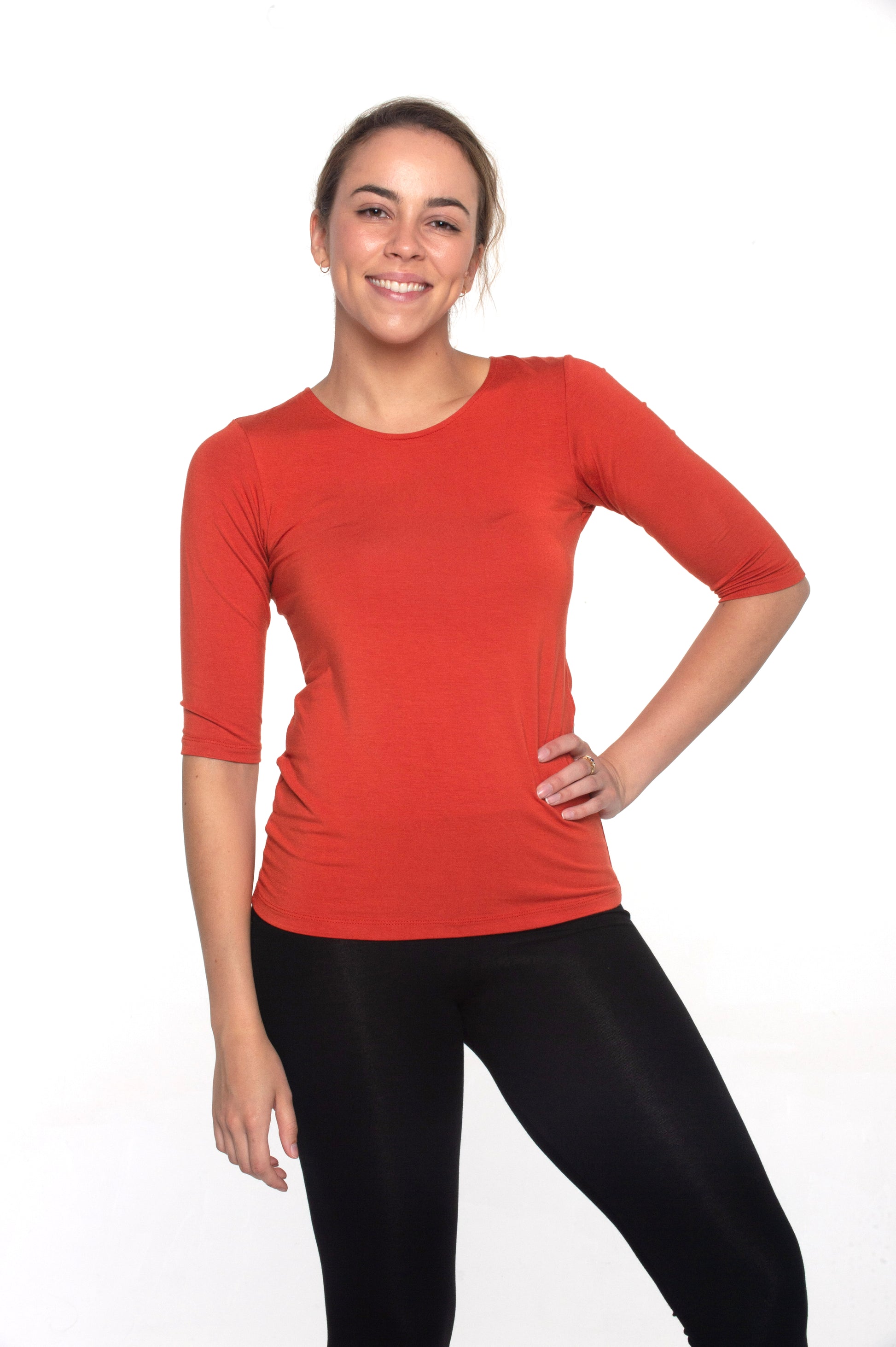 Essentials Stretchy Range 3/4 Sleeve Top