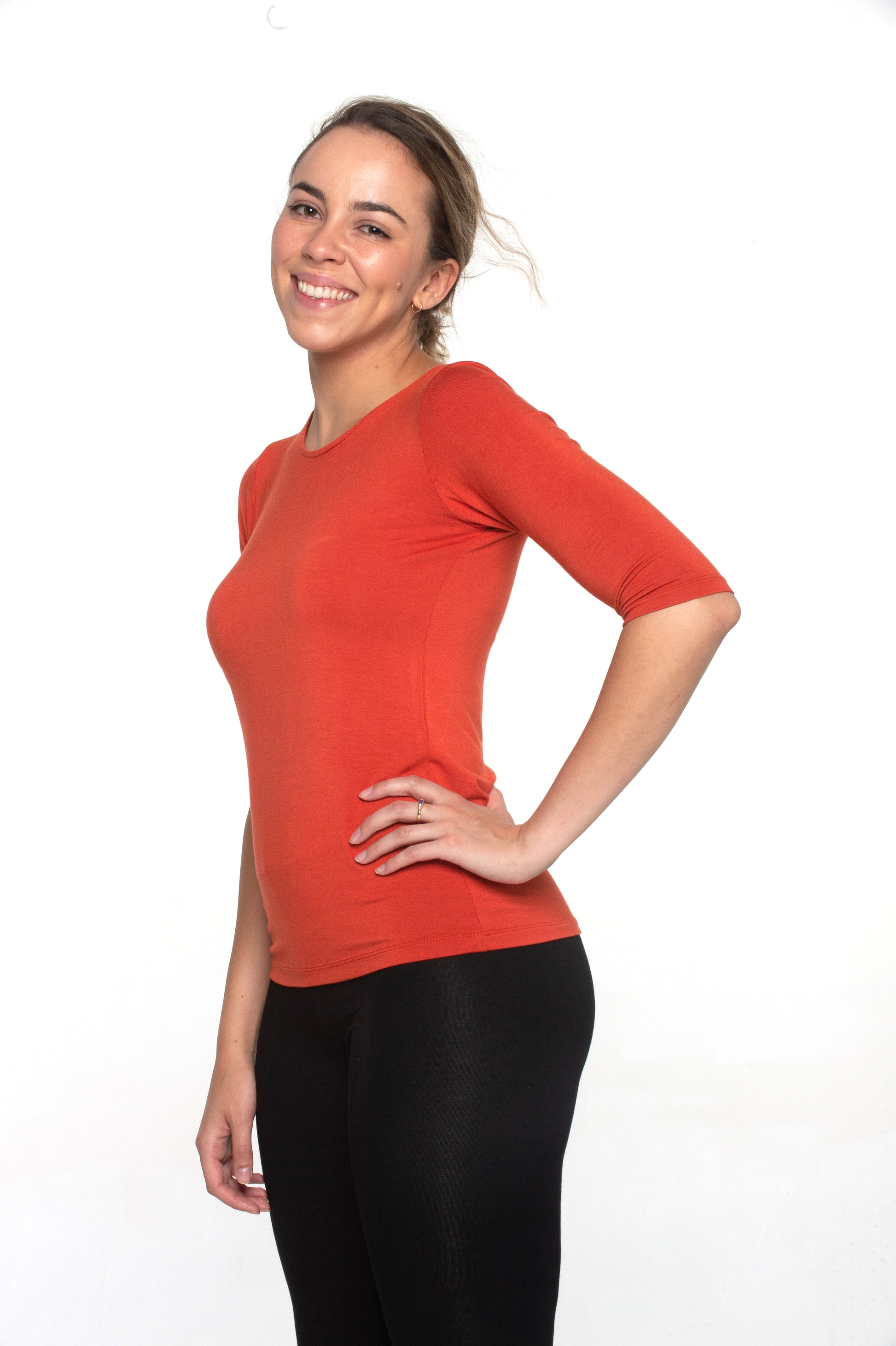 Essentials Stretchy Range 3/4 Sleeve Top