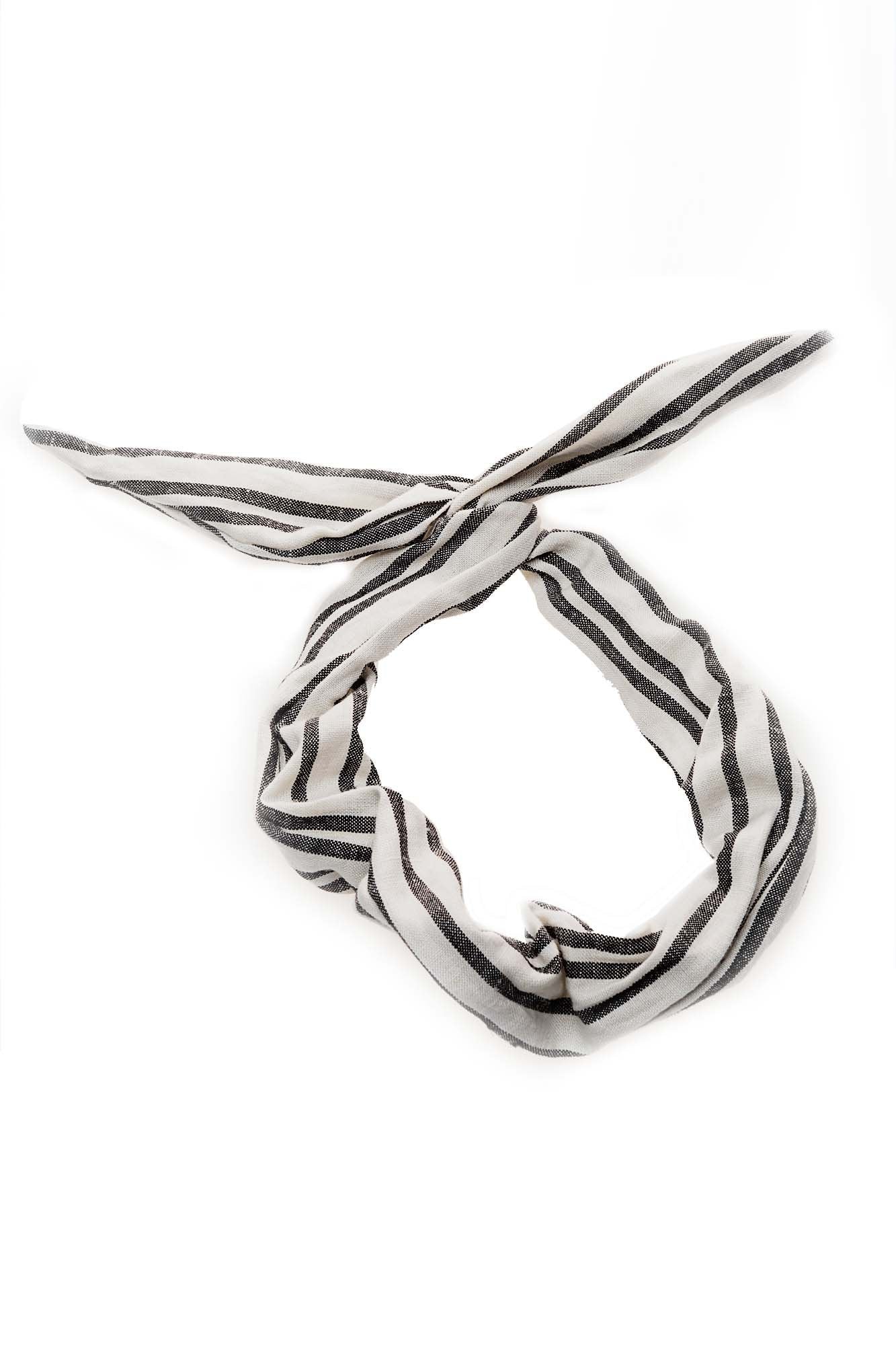Charcoal Stripe Wire Headband