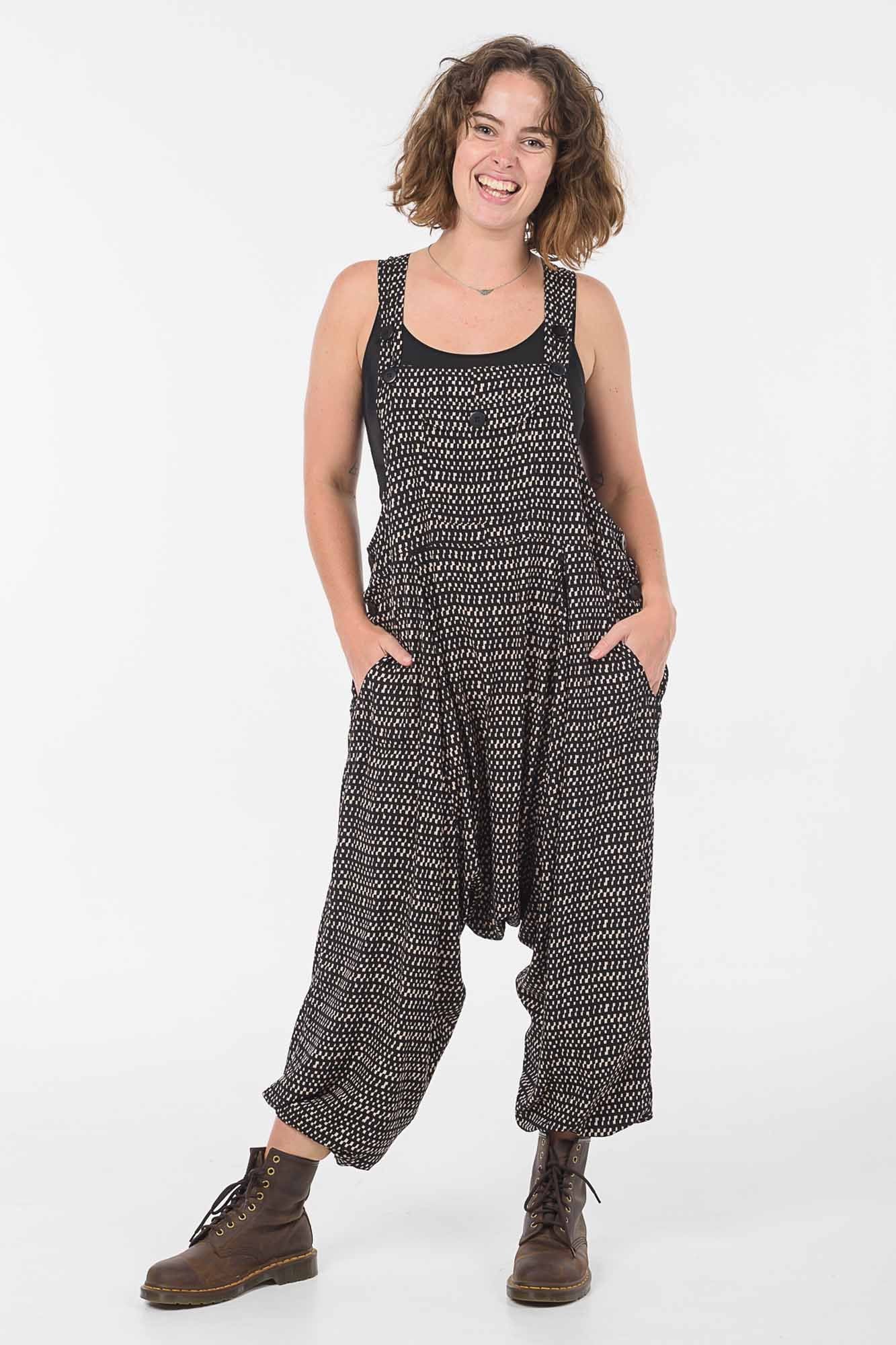 Chocolate Check Sammy Overalls