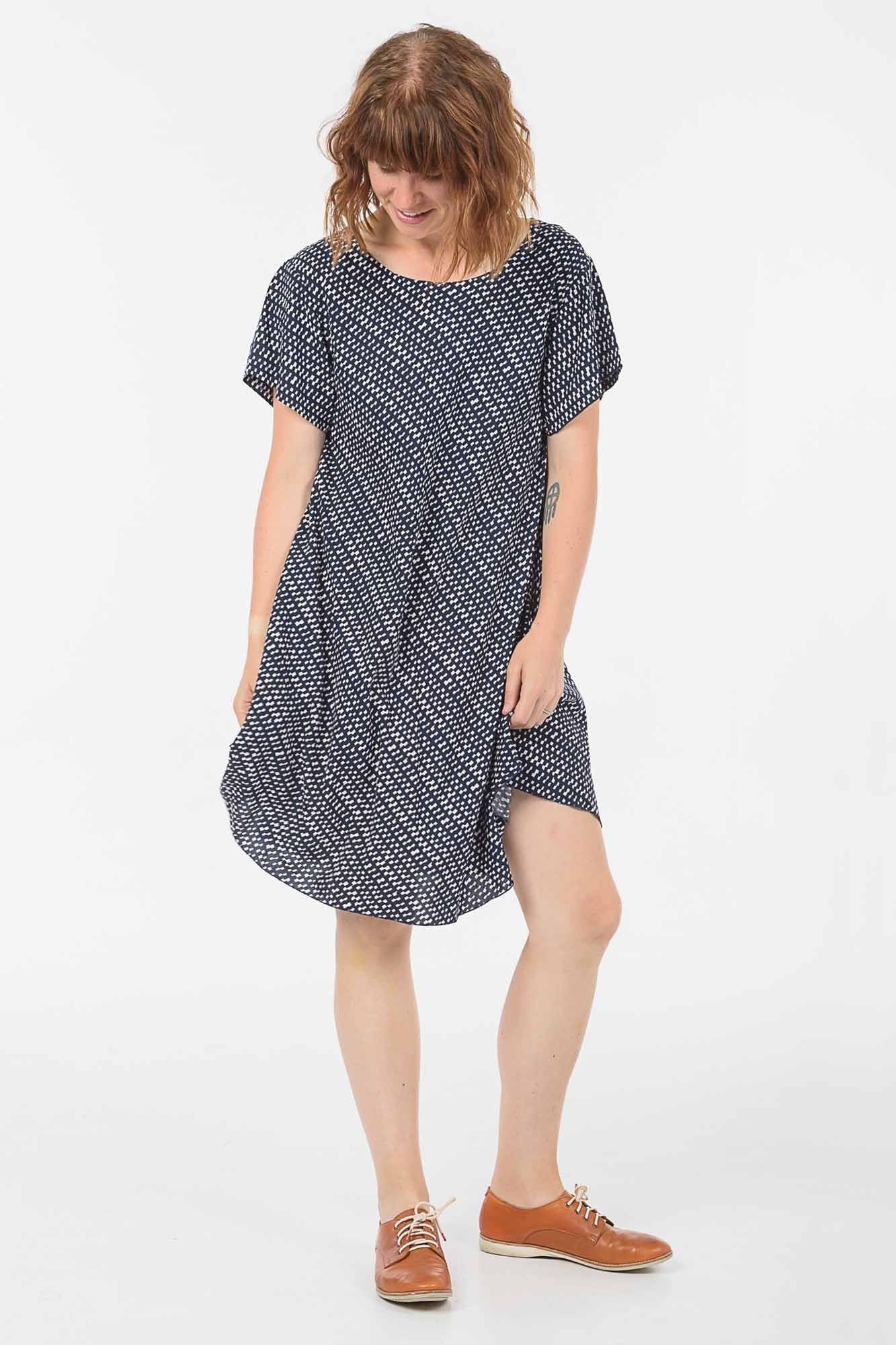 Navy Check Charlie Dress