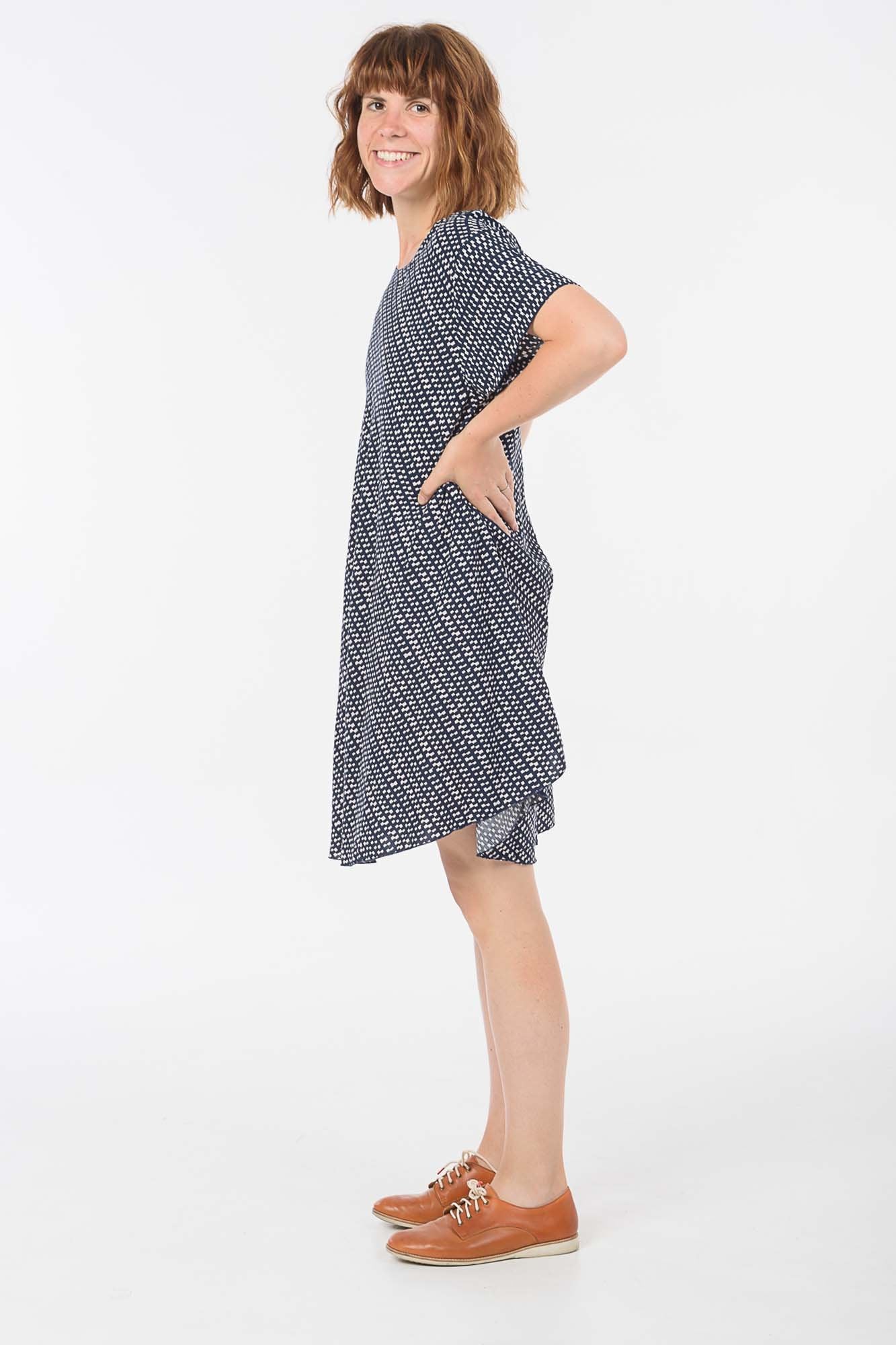 Navy Check Charlie Dress