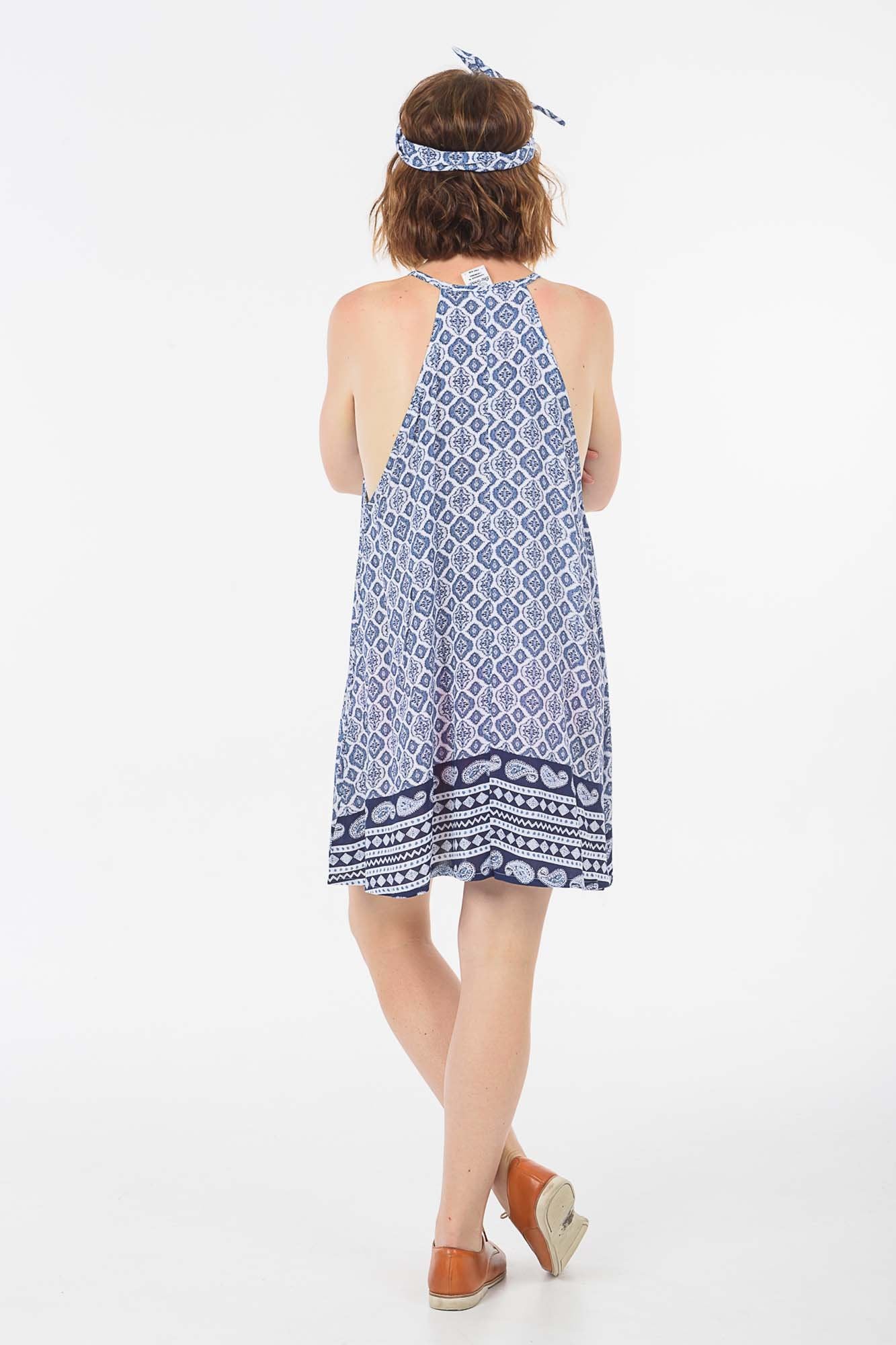 Navy Paisley Zara Dress