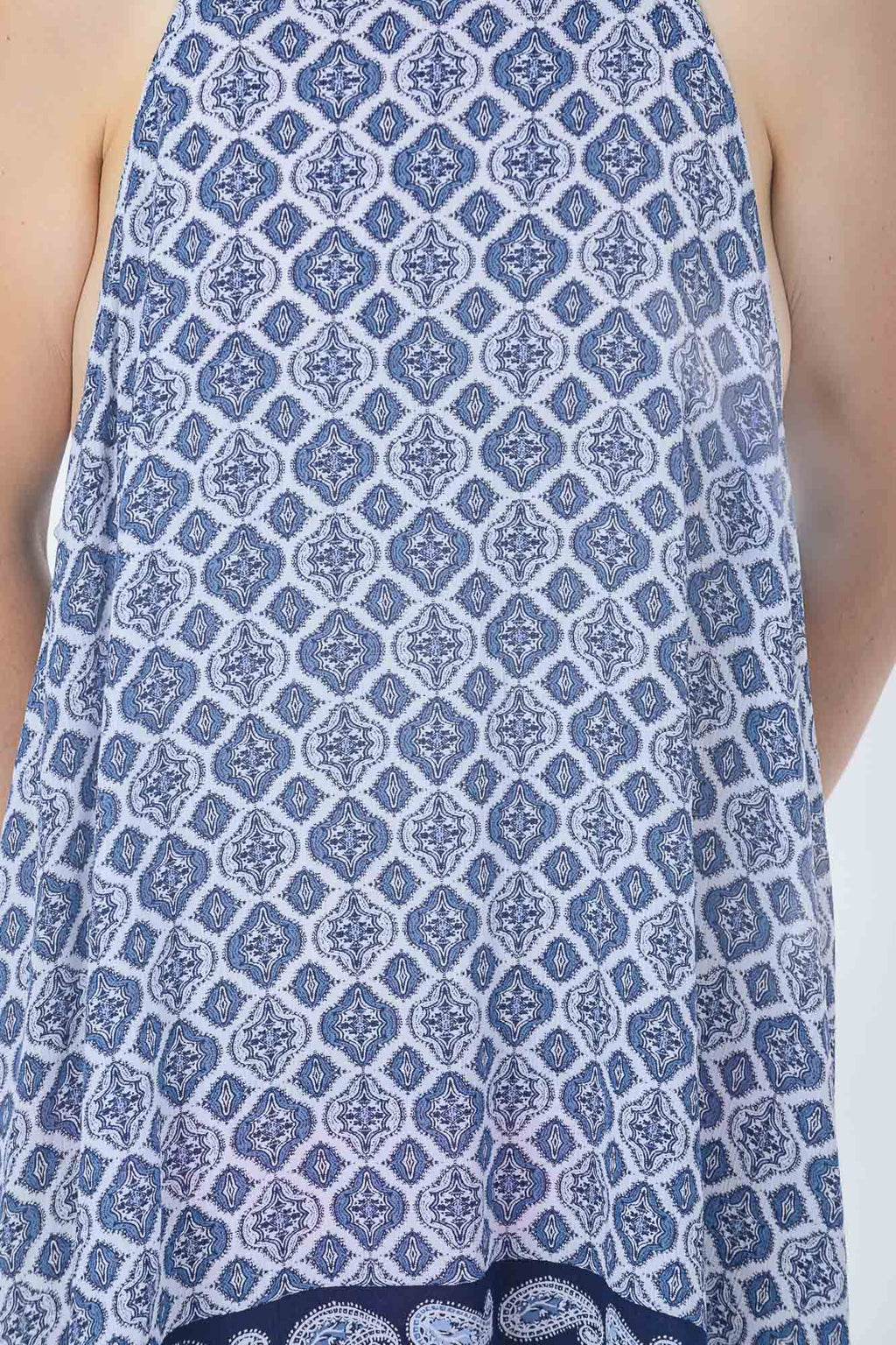 Navy Paisley Zara Dress