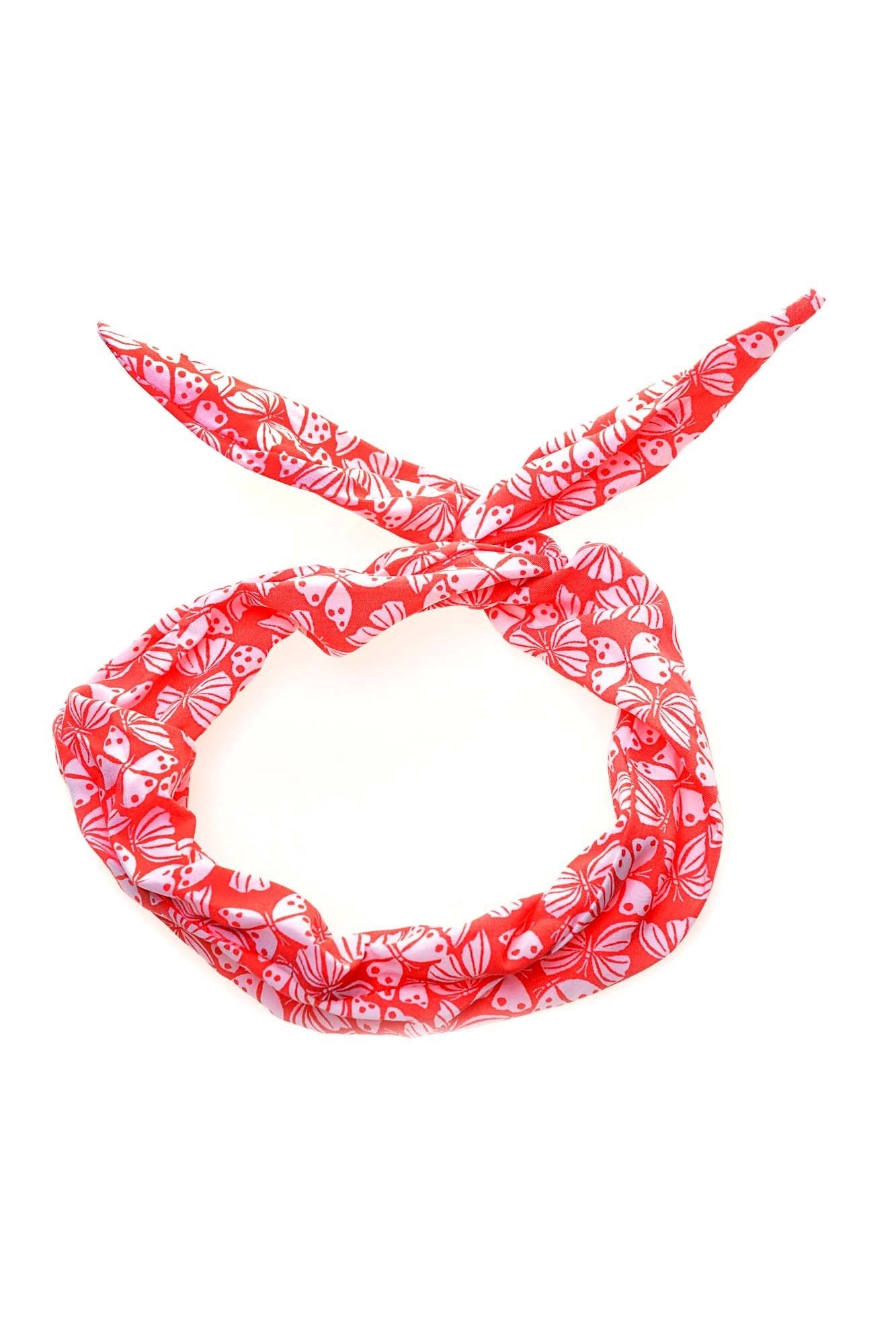 Peachy Butterfly Wire Headband