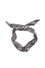 Silver Silk Floral Wire Headband