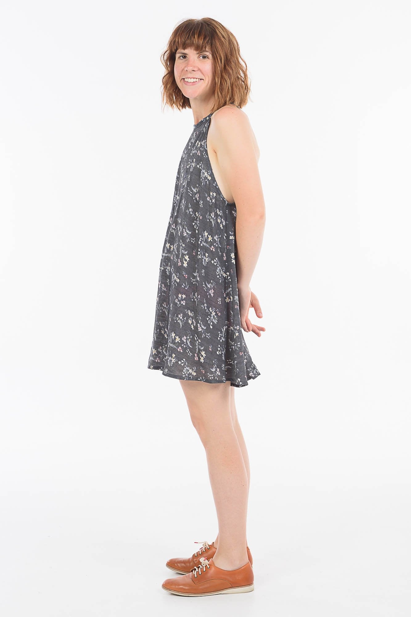 Silver Silk Floral Zara Dress