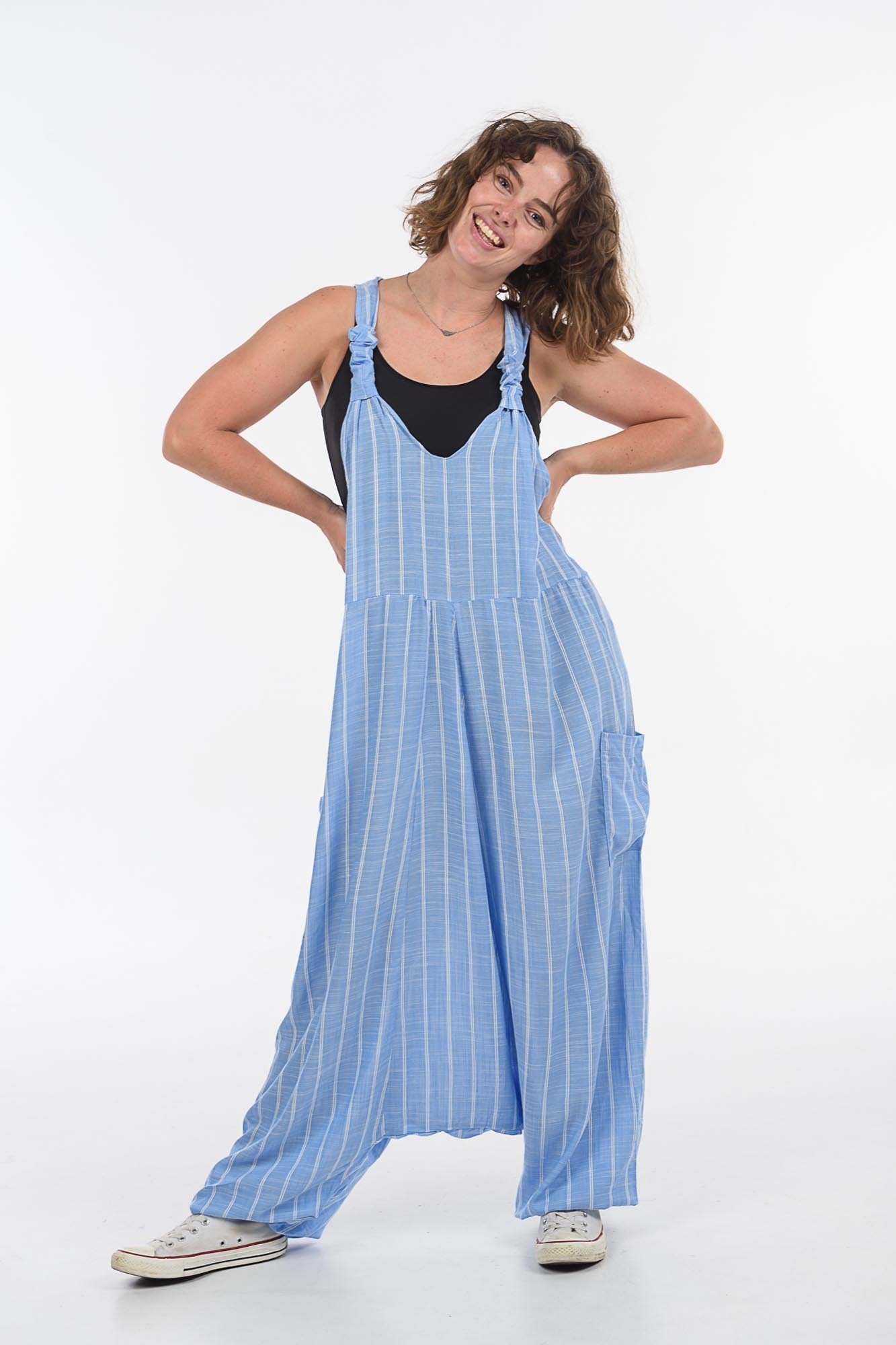 Blue Sky Stitch Moggie Overalls