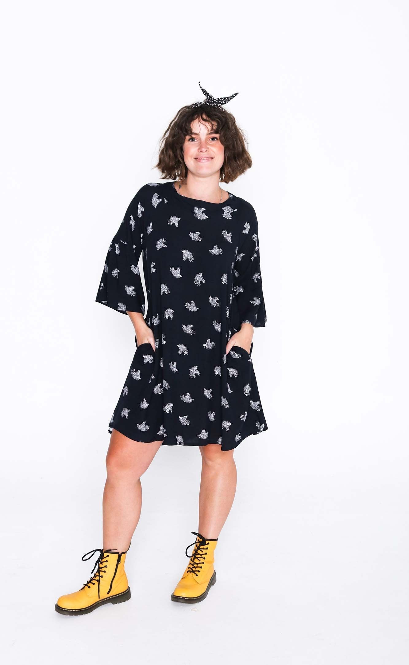 Navy Zebra Susie Dress