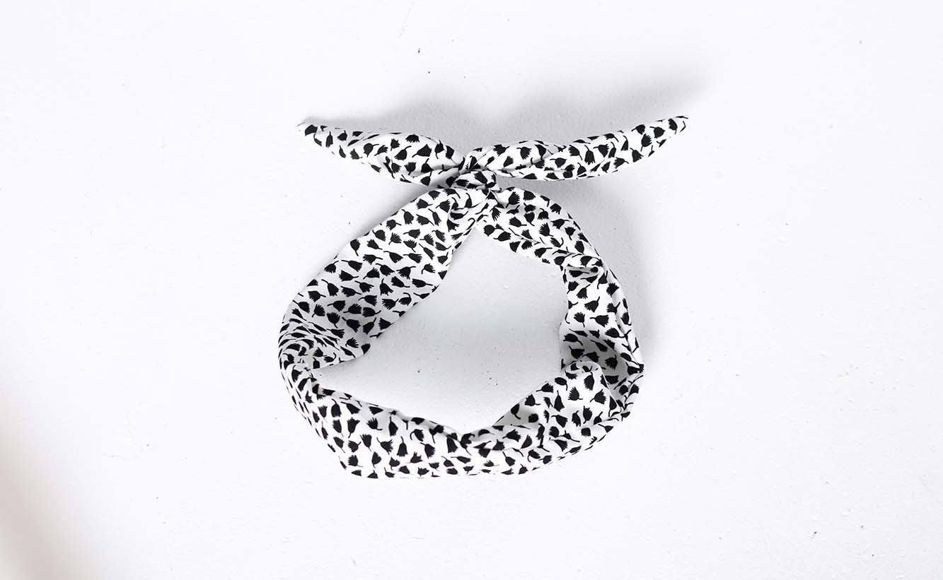 Black and White Acron Wire Headband