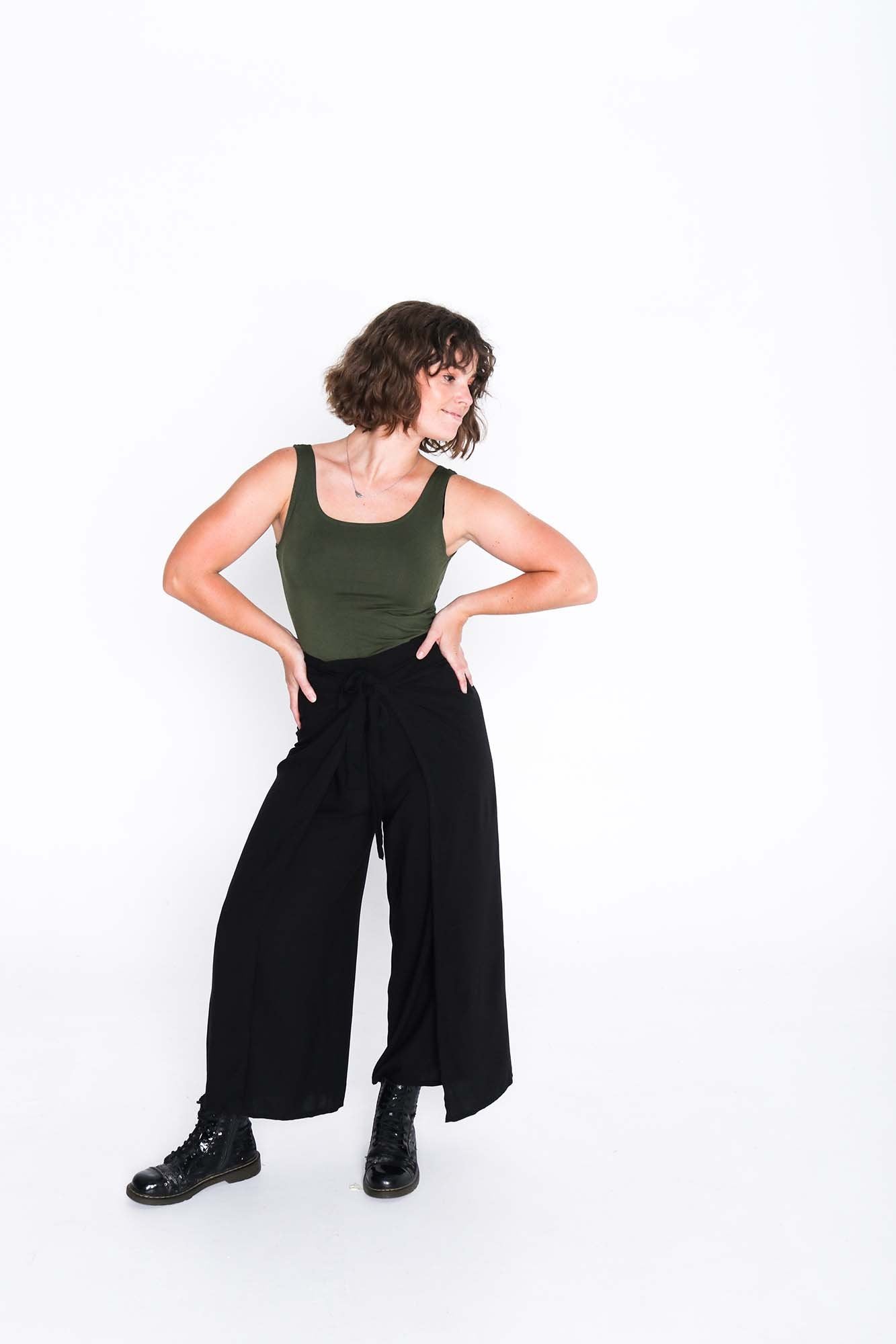 Black Wrap Pants
