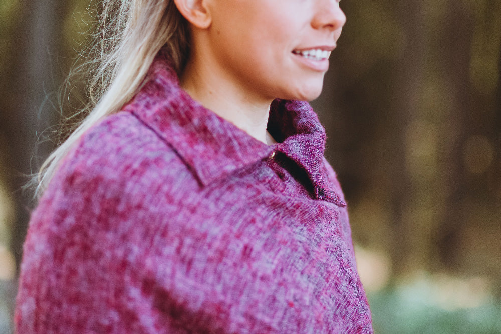 Button Collar Poncho