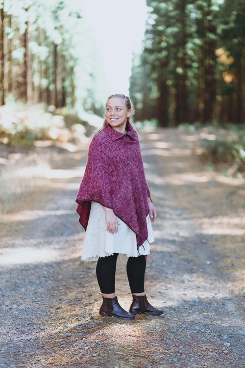 Button Collar Poncho