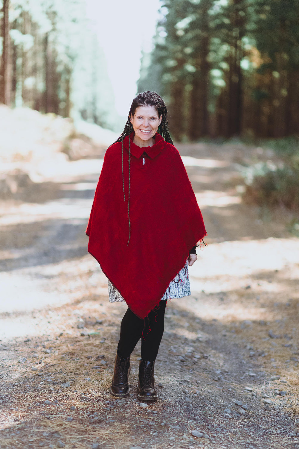 Button Collar Poncho