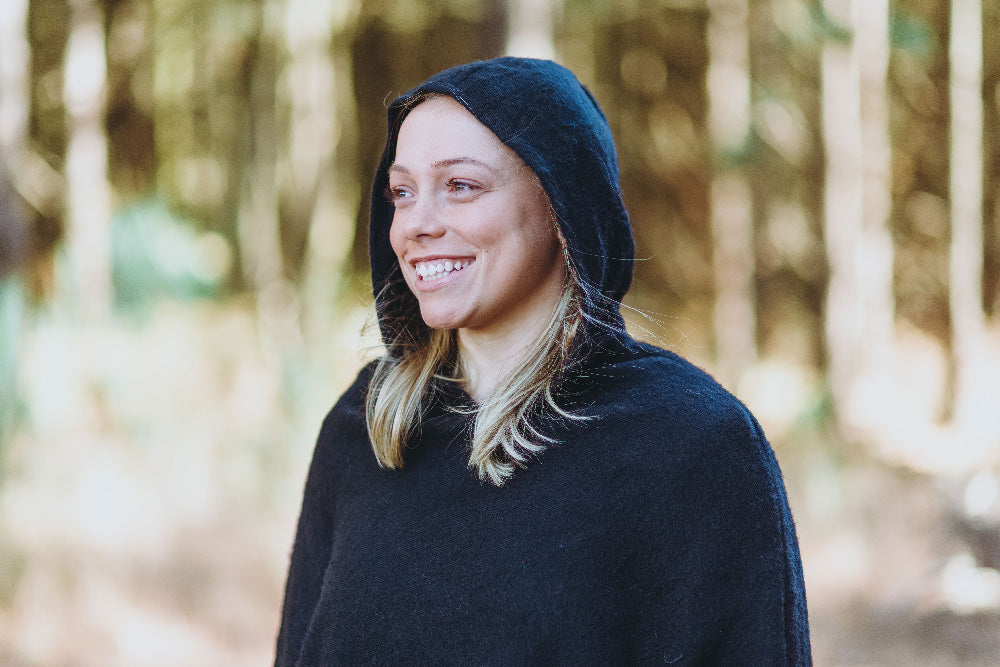 Plain Hood Poncho